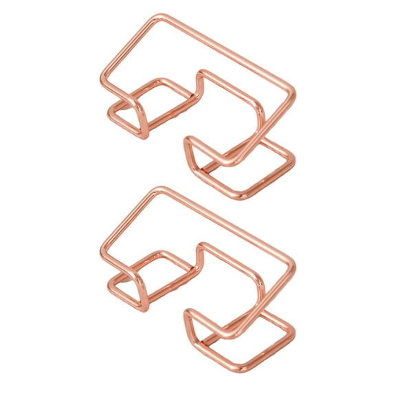 Sylvtty 2Pcs Modern Metal Business Card Holder Holds 50 Cards Electroplated Surface Rust-proof Simple Style Sleek Business Card Holder