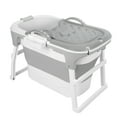 thumbnail image 1 of Sylvtty 39" Portable Folding Bathtub, Small Foldable Tub with Ergonomic Seat & Massage Roller, Large Collapsible Tub, Freestanding Surround Collapsible Tub, Effortless Foldable Bathtub, 1 of 8