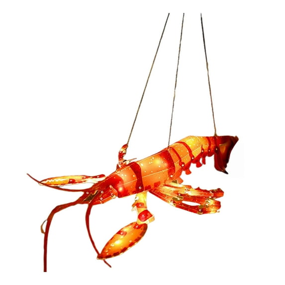 Sylvtty 3D Lobster DIY Hand-held Lantern Handcrafted Chinese Traditional Paper Lantern for Mid-Autumn Festival Chinese New Year Decoration