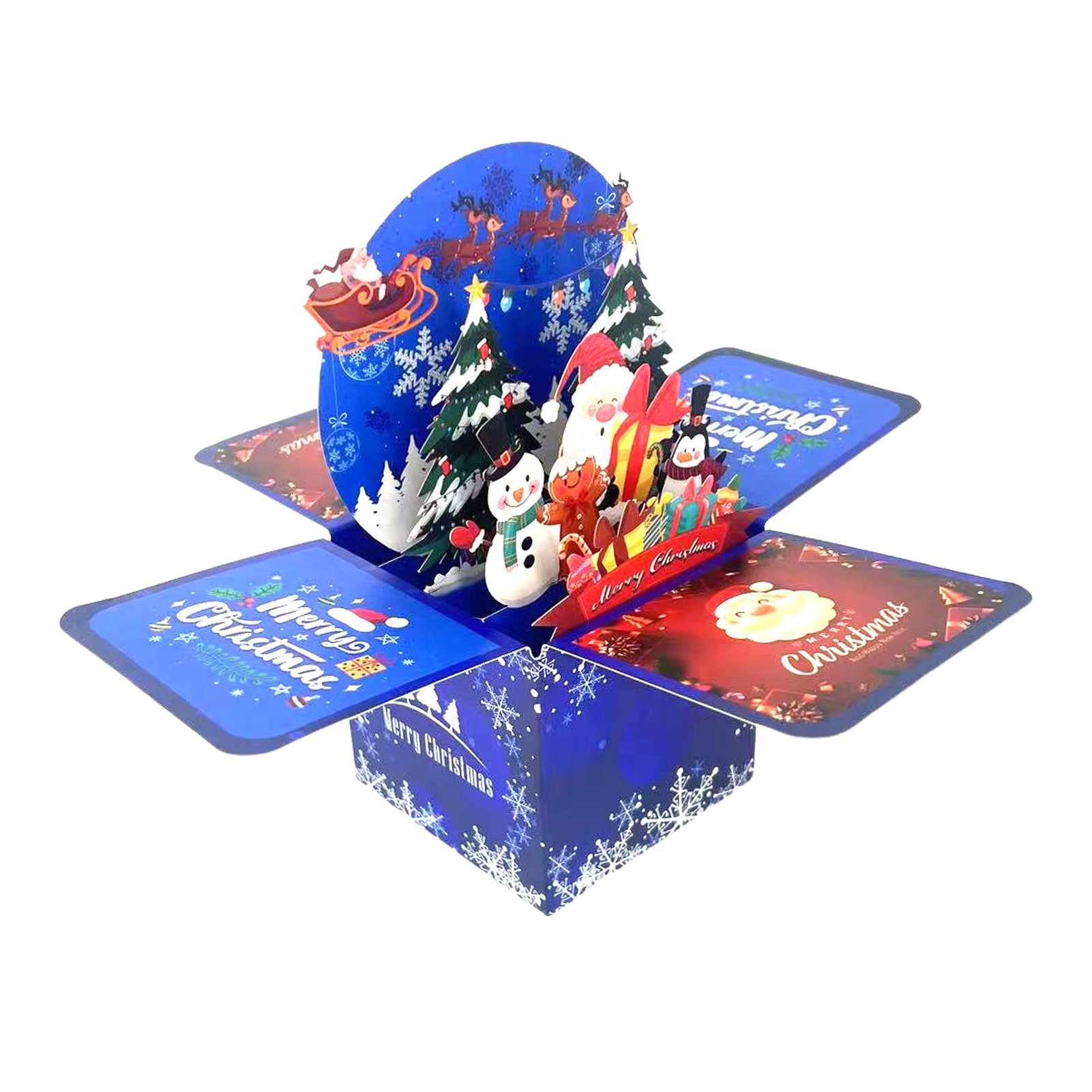 Sylvtty 3D Pop Up Christmas Cards Handmade 3D Greeting Card Gift Box ...