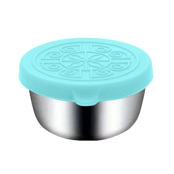 Sylvtty 40ML Salad Dressing Containers with Lids Leakproof Stainless Steel Sauce Dish for Lunch Boxes Picnics Travel Fruits Snacks Dips Containers