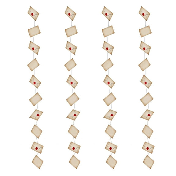 Sylvtty 4Pcs Magic Wizard Floating Acceptance Letters Banners Hallloween Birthday Party Decoration 40Pcs Floating Letters Hanging Banner