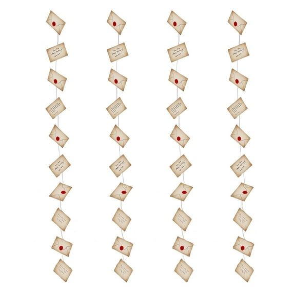 Sylvtty 4Pcs Magic Wizard Floating Acceptance Letters Banners Hallloween Birthday Party Decoration 40Pcs Floating Letters Hanging Banner