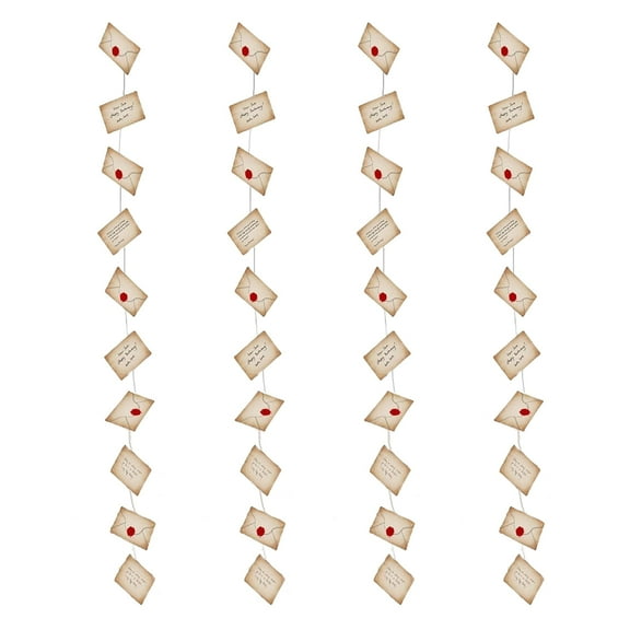 Sylvtty 4Pcs Magic Wizard Floating Acceptance Letters Banners Hallloween Birthday Party Decoration 40Pcs Floating Letters Hanging Banner