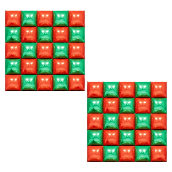 Sylvtty 50 Pcs Square Foil Balloons Wall Backdrop Double Sided Metallic Balloons Arch Kit for Bachelorette Wedding Anniversary Birthday Baby Shower Decor