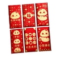 thumbnail image 1 of Sylvtty 6Pcs Red Envelopes Chinese Spring Festival Red Pocket Envelope 2025 Year of The Snake Lucky Money Envelopes for Lunar New Year, 1 of 7
