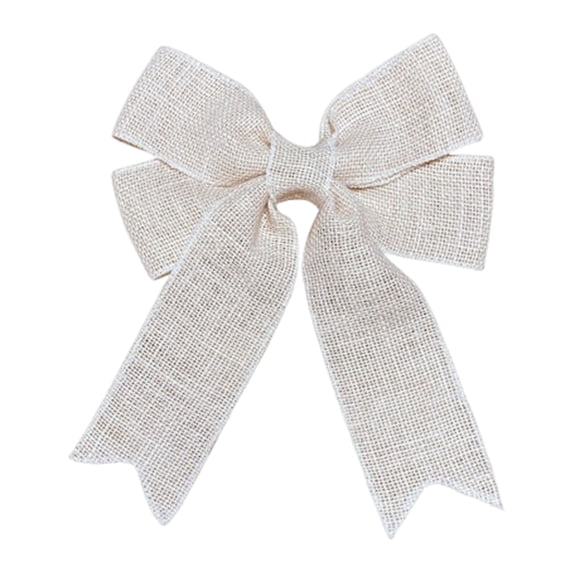 Sylvtty Burlap Bow Rustic Jute Ribbon Bows Pre-Tied Wreath Bows Christmas Tree Topper Ornament for Birthday Wedding Holiday Party Decorations