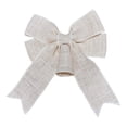 thumbnail image 1 of Sylvtty Burlap Bow Rustic Jute Ribbon Bows Pre-Tied Wreath Bows Christmas Tree Topper Ornament for Birthday Wedding Holiday Party Decorations, 1 of 6