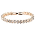 thumbnail image 1 of Sylvtty Chain Cubic Elegant Woman Zircon Rhinestone Inlaid Bangle for Daily Wear, 1 of 8