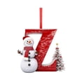 thumbnail image 1 of Sylvtty Christmas Letters Pendant A to Z Hanging Xmas Alphabet Ornament Acrylic Snowman Letter Decoration for Christmas Tree Car Backpack, 1 of 7