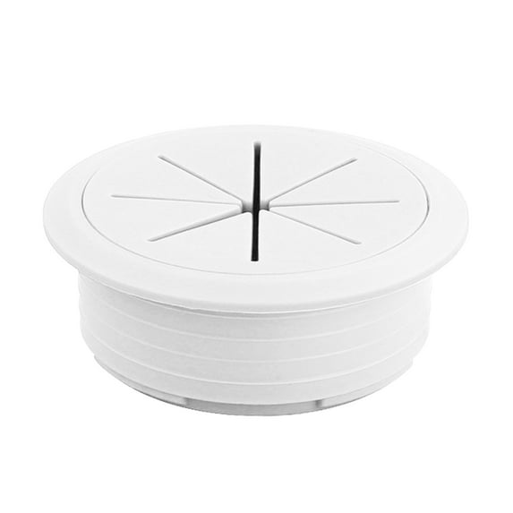 Sylvtty Desk Wire Cord Cable Grommets Hole Cover Plastic Cable Cord Organizer Line Outlet Port Threading Box Cover for Office PC Desk