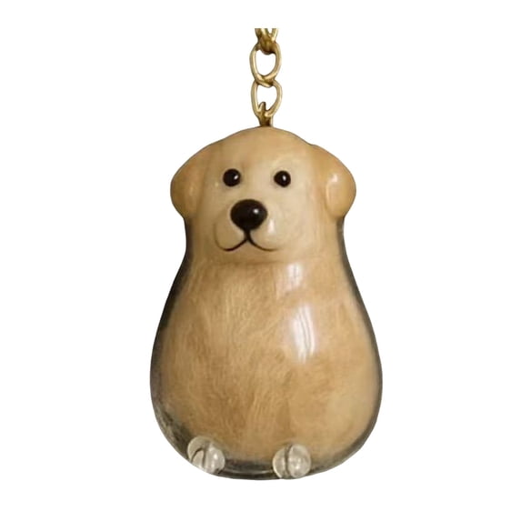 Sylvtty Dog Hair Collector Keychain Dog Shape Charm Keychain Memorial Storage Box Transparent Pet Fur Keepsake Capsule Memorial Gift for Pet Lovers