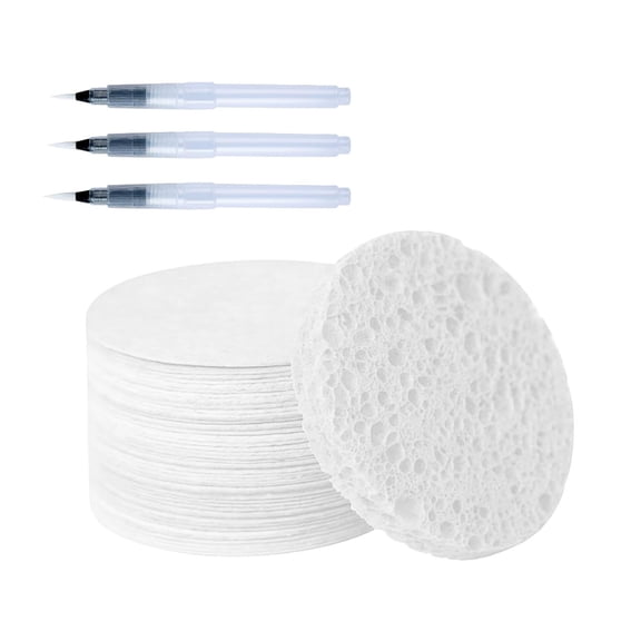 Sylvtty Foam Texture Blank Painting Paper 3D Drawing Magic Canvas Sponge with Water Brush White Puffy Paint Paper for Kids Adults DIY Art Craft Supplies