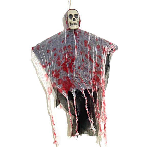 Sylvtty Halloween Hanging Ghost Statue Outdoor Decorative Flying Skull Hanging Ghost Props for Yard Horror House Entrance Decoration