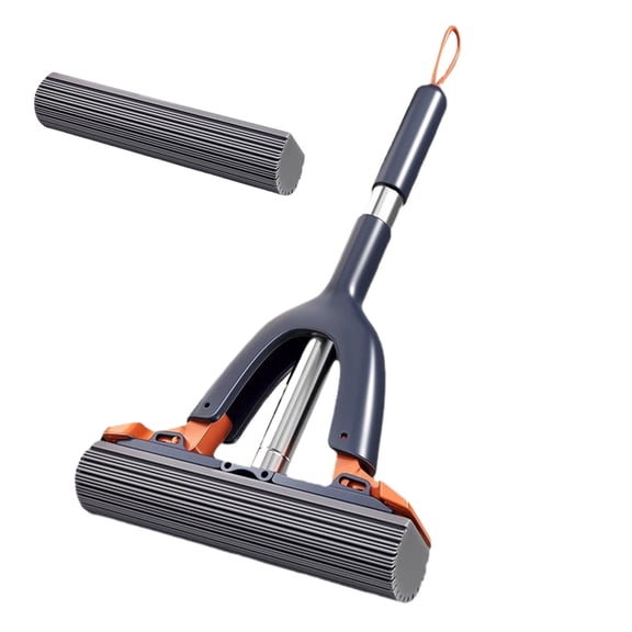 Sylvtty Handheld Mop Floor Cleaning Lightweight Easy to Operate Sponge Mop with Self-Extrusion Feature Kitchen Window Glass Cleaning Tool