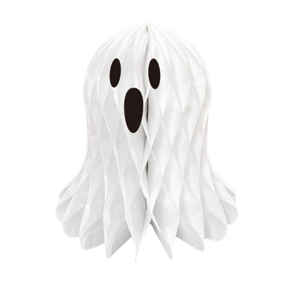 Sylvtty Hanging Honeycomb Ghosts Halloween Decoration 3D Paper Honeycomb Ghost Ornament for Halloween Party Home Yard Decor