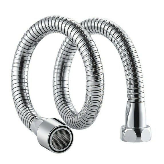 Sylvtty Kitchen Faucet Extender Stainless Steel Foldable Lengthy Design Vegetable Dish Washing Sprayer Extended Pipe