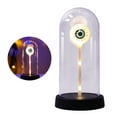 thumbnail image 1 of Sylvtty LED Clear Dome Eyeball Night Light Creepy Light-up Eyeball in Cloche with Wooden Base for Home Kitchen Tabletop Mentel Shelf Decor, 1 of 7