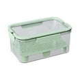 thumbnail image 1 of Sylvtty Lettuce Storage Container Leak-Proof Clear Crisper Box Produce Saver 2-Tier Ice Cooler Basket Portable Fruit Container with Drainage Tray, 1 of 7