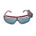 thumbnail image 1 of Sylvtty Light Up Neon Rave Glasses Flashing Shutter Glasses El Wire LED Sunglasses Glowing DJ Costumes for 80s Parties Music Festival, 1 of 7