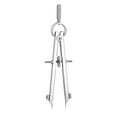 thumbnail image 1 of Sylvtty Metal Spring-Type Caliper Divider Multifunction Bow Compass Divider for Geometry Drafting Engineering Drawing Architecture Tool, 1 of 6