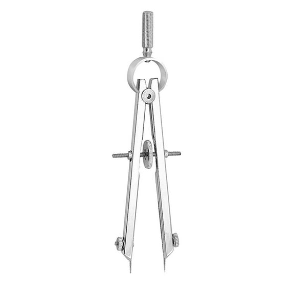 Sylvtty Metal Spring-Type Caliper Divider Multifunction Bow Compass Divider for Geometry Drafting Engineering Drawing Architecture Tool
