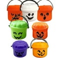 thumbnail image 1 of Sylvtty Mini Halloween Candy Bucket Spooky Ghost Pumpkin Candy Bucket Plastic Candy Bowls with Lid And Handle for Trick or Treat Halloween Party Favors, 1 of 7