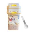 thumbnail image 1 of Sylvtty Portable Yogurt Cup with Spoon Reusable Snack Container Multifunctional Parfait Jar BPA-Free Milk Jar with Separate Compartment, 1 of 7
