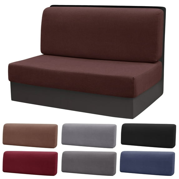 Sylvtty RV Dinette Cushion Cover Waterproof High Elasticity Corn Particle Texture Solid Color Machine Washable Booth Protective Sleeve for 99-127cm RV Seat