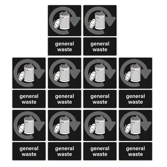 Sylvtty Recycle Sticker for Trash Can Self-Adhesive Waterproof Waste Sorting Signs for Home Office Apartment Hotel School And Public Area