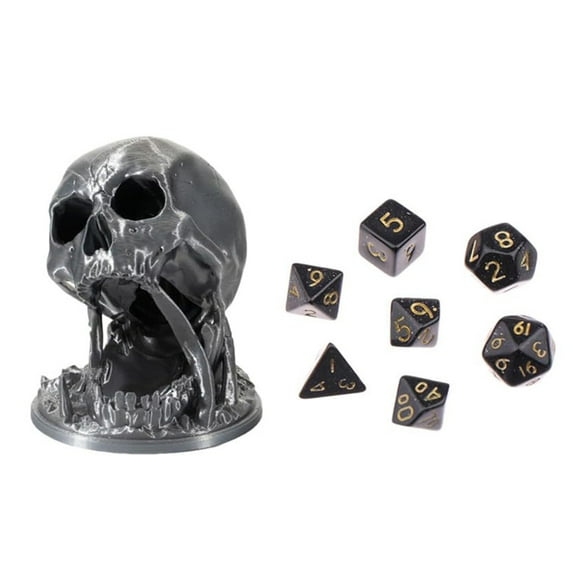 Sylvtty Skull Dice Tower Skull DND Dice Rolling Tower Tabletop RPG Game D&D Dice Jail Accessories Role Playing Dice Tower for Home Office Bookshelf Decoration