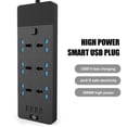 thumbnail image 1 of Sylvtty T12 Power Strip Multifunctional High Power 3000W US Plug Smart Power Socket Adapter with 4 USB Ports for Home, 1 of 7
