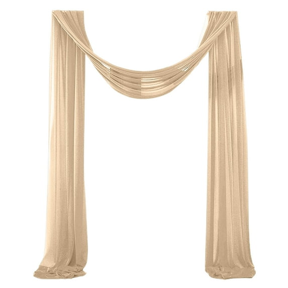 Sylvtty Wedding Arch Drape Chiffon Curtain Drapery Solid Color Tulle Drapery Draping Decoration for Weddings Ceremony Reception Banquets
