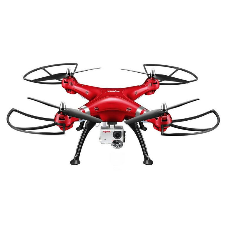 Syma 2.4G 4CH 6Axis RC Drone with 8MP Camera Hold Mode Red