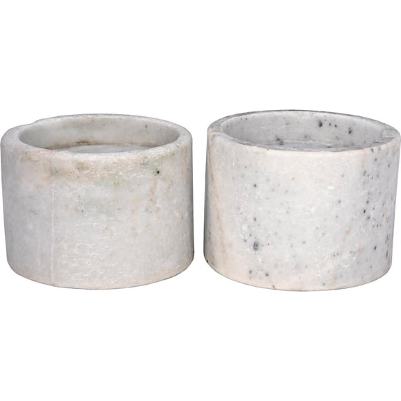 Syma Marble Candle Holders Set, Traditional Style