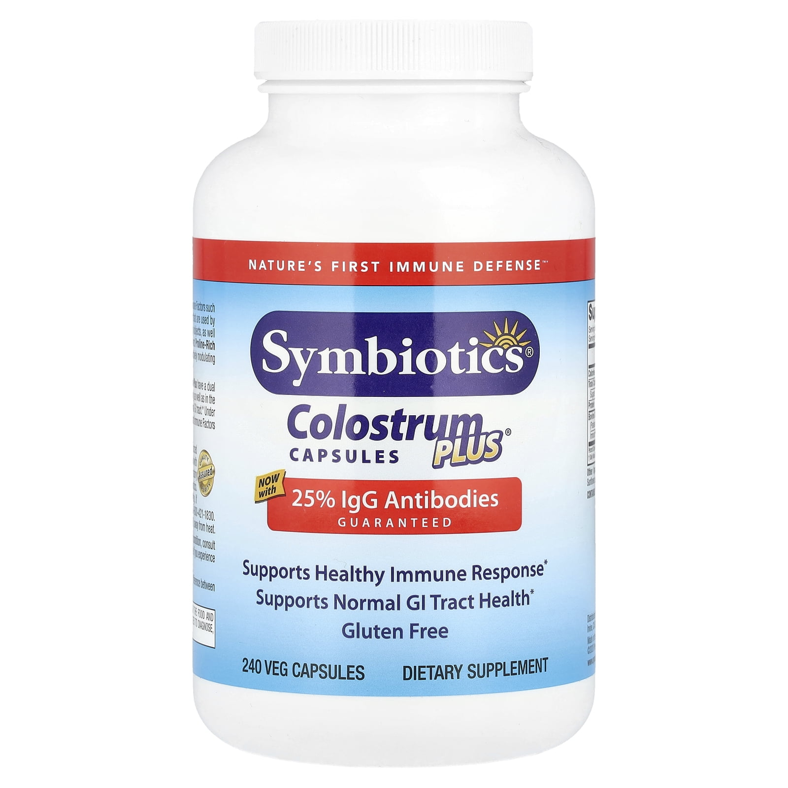 Symbiotic Plus Symbiotics Super Immune Colostrum Plus Capsules, 240 Ct - Walmart.com