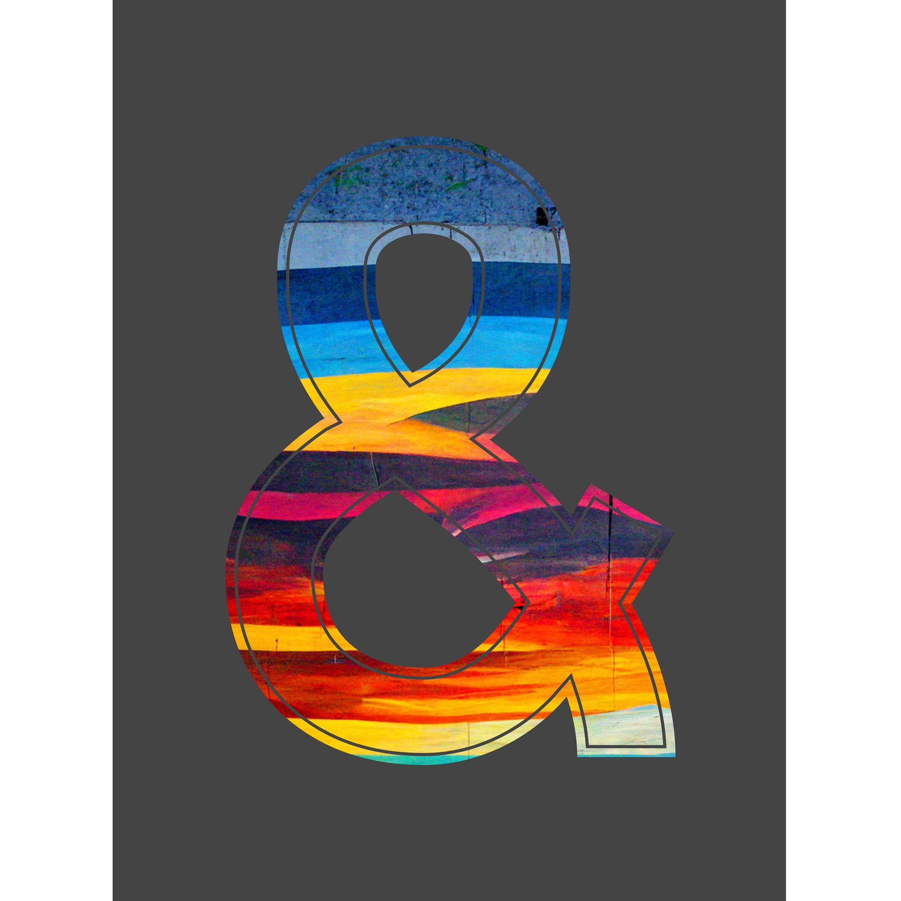 Symbol & And Ampersand Sign Abstract Landscape Bright Decorative Graffiti Mural Alphabet Initial Stencil Extra Large XL Wall Art Poster Print - Walmart.com symbol-and-ampersand-sign-abstract-landscape-bright-decorative-graffiti-mural-alphabet-initial-stencil-extra-large-xl-wall-art-poster-print-walmart-com