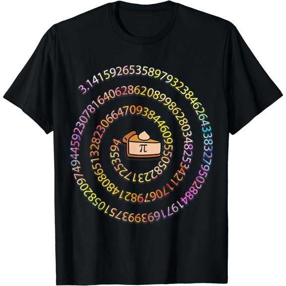 Symbol Funny Digits of Pi Rainbow 3.14 Pi Day Math Teacher T-Shirt