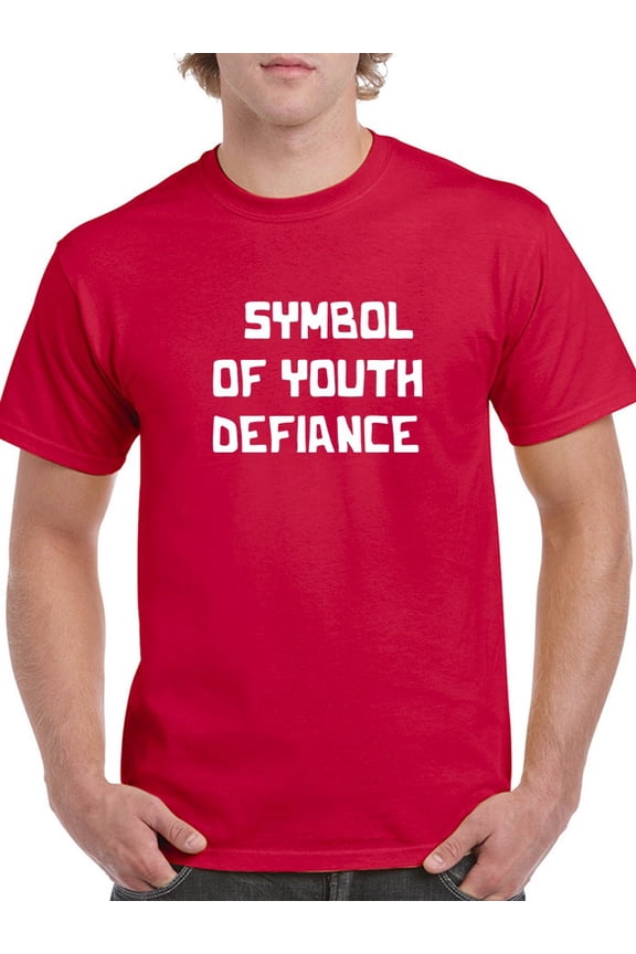Symbol Of Youth Defiance Quote Men Red T-Shirt, Male Large