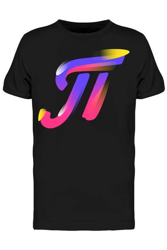 Symbol Pi Gradient Colored Icon T-Shirt Men -Image by Shutterstock, Male Medium