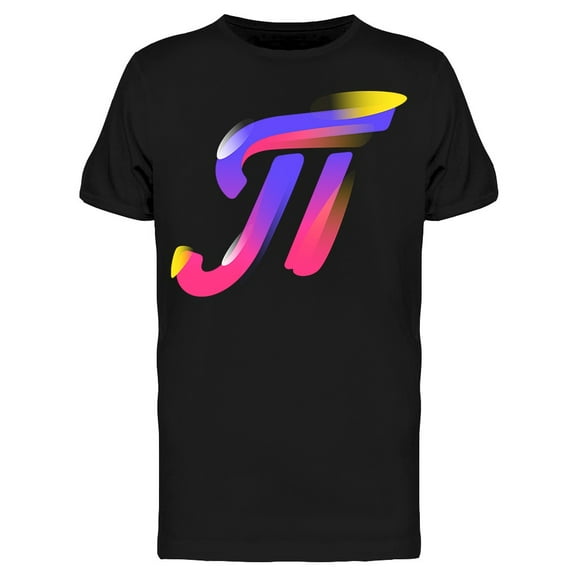 Symbol Pi Gradient Colored Icon T-Shirt Men -Image by Shutterstock, Male Small