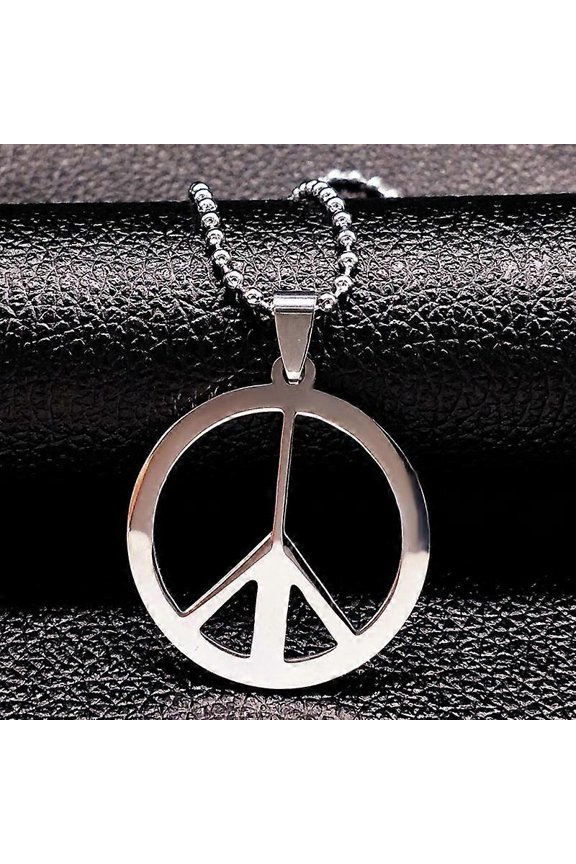 Symbol Stainless Steel Chain Necklaces For Women Unisex Simple Silver Color Necklace Jewelry Women Or Men Jewelry N1151S02