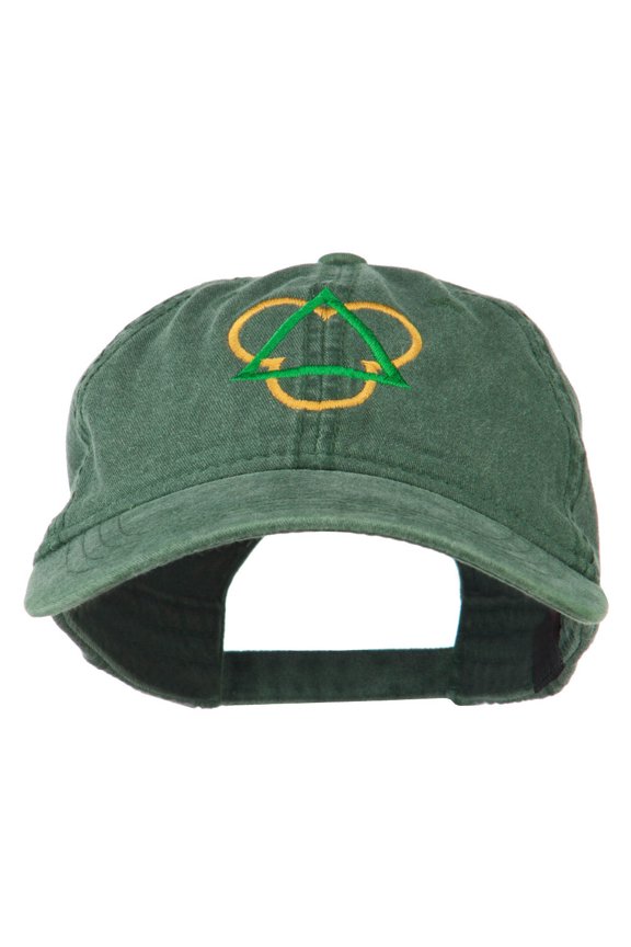 Symbol for Trinity Embroidered Washed Cap - Dark Green OSFM