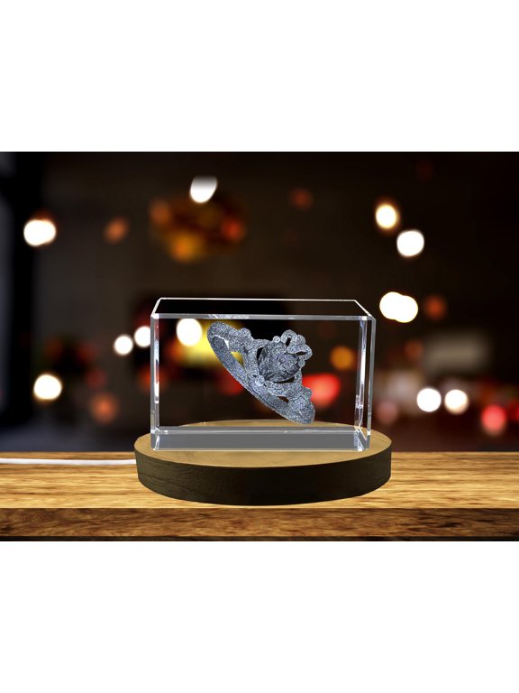Symbol of Love: 3D Engraved Crystal Claddagh Ring