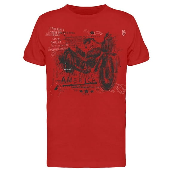 Symbolic Motocross Design T-Shirt Men -Image by Shutterstock, Male Large