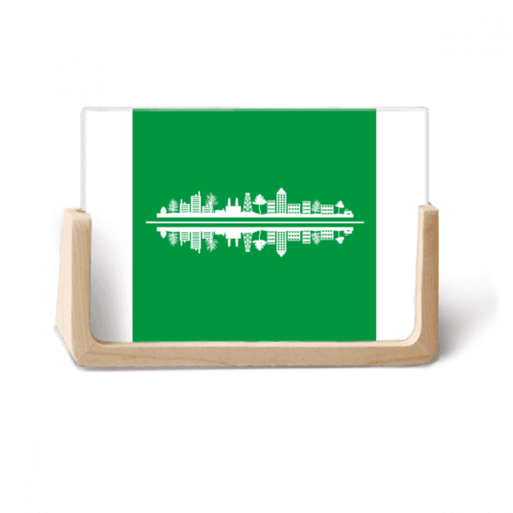 Symbolic Reflection Modern Signs Urban Landscape Photo Wooden Photo Frame Tabletop Display