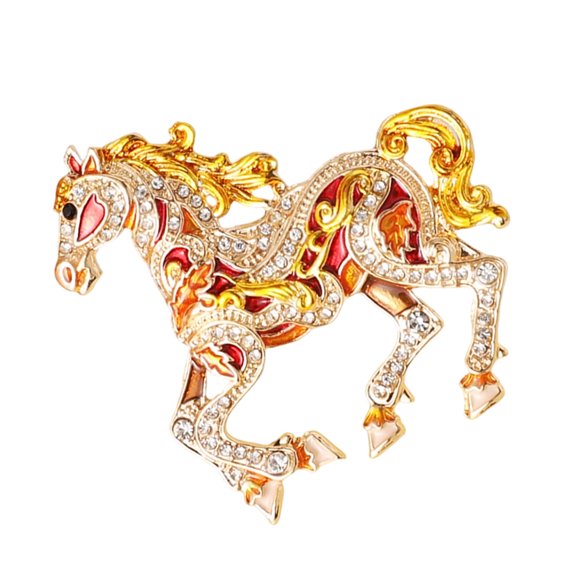 Symbolic Zodiacs Horse Pin Sturdy Metal Accessory for Year Round Festive Styles Statements