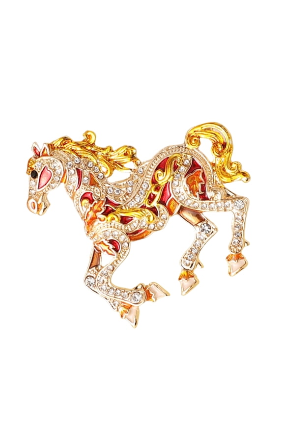 Symbolic Zodiacs Horse Pin Sturdy Metal Accessory for Year Round Festive Styles Statements