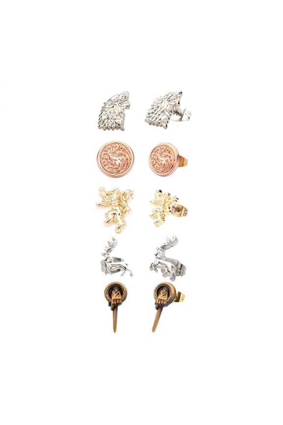 Symbols Earrings Set - 5 Pair