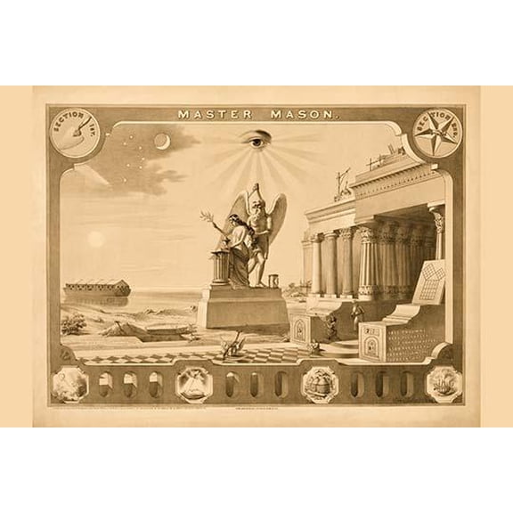 Symbols -Master Mason- Fine Art Canvas Print (20" x 30")